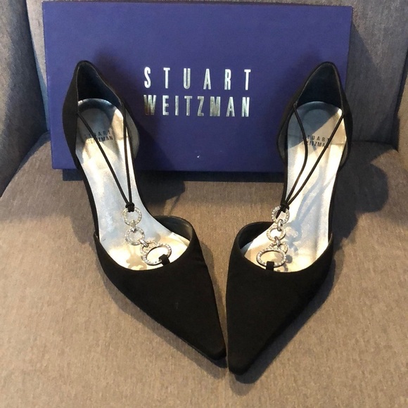 Stuart Weitzman Black Dress Shoe Size 9 - Picture 1 of 5